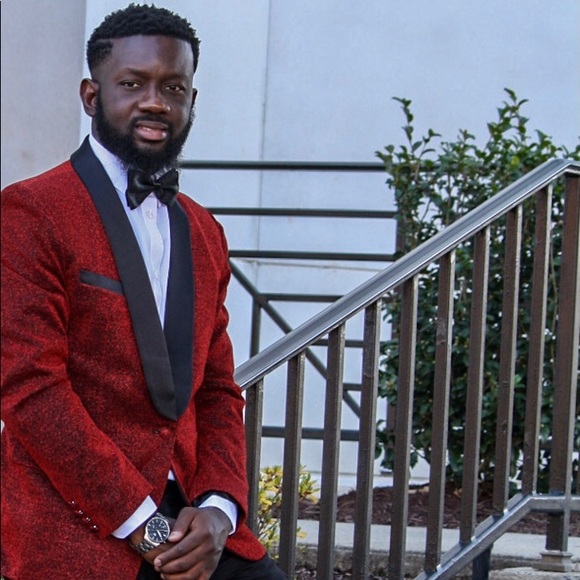 Other - Men’s Red Shinny Blazer